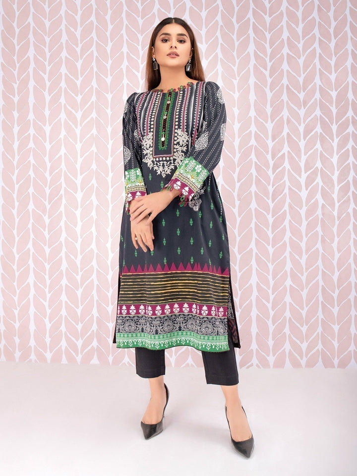 EWU21V8-21730 Unstitched Blue Embroidered Cotton 1 Piece