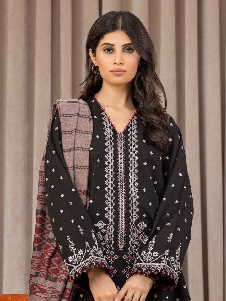 EWU22V14-25052 Unstitched Black Embroidered Marina 3 Piece