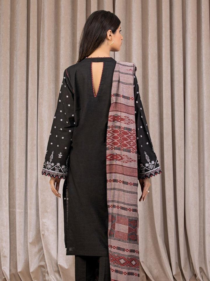 EWU22V14-25052 Unstitched Black Embroidered Marina 3 Piece