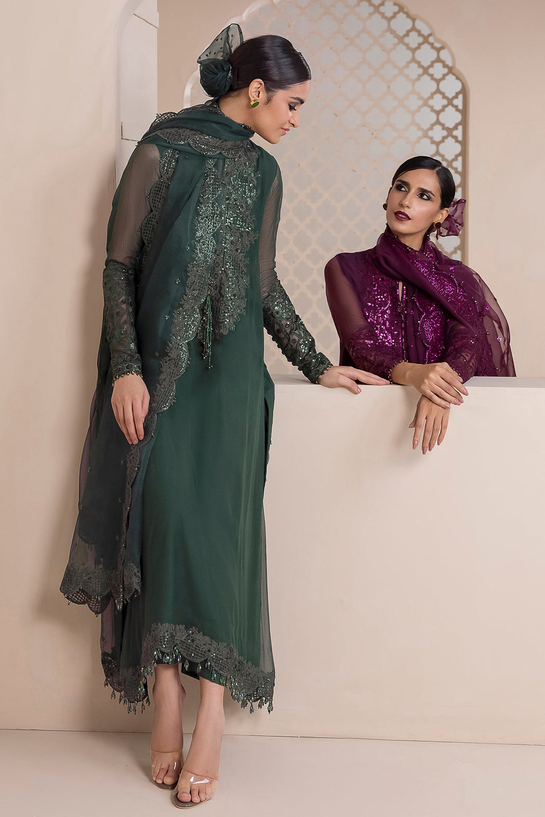 EMBROIDERED CHIFFON PR-838