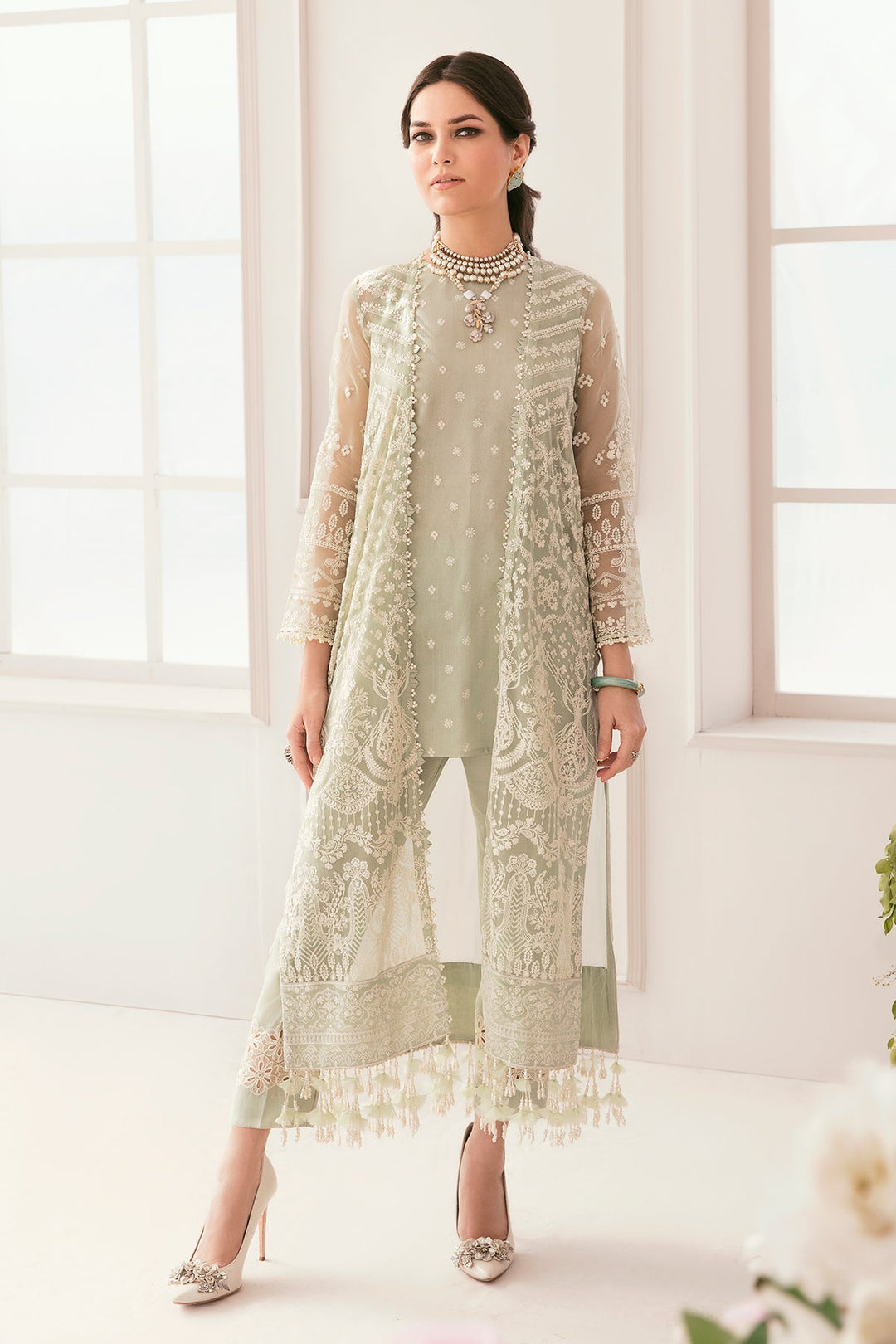 EMBROIDERED CHIFFON CH11-01