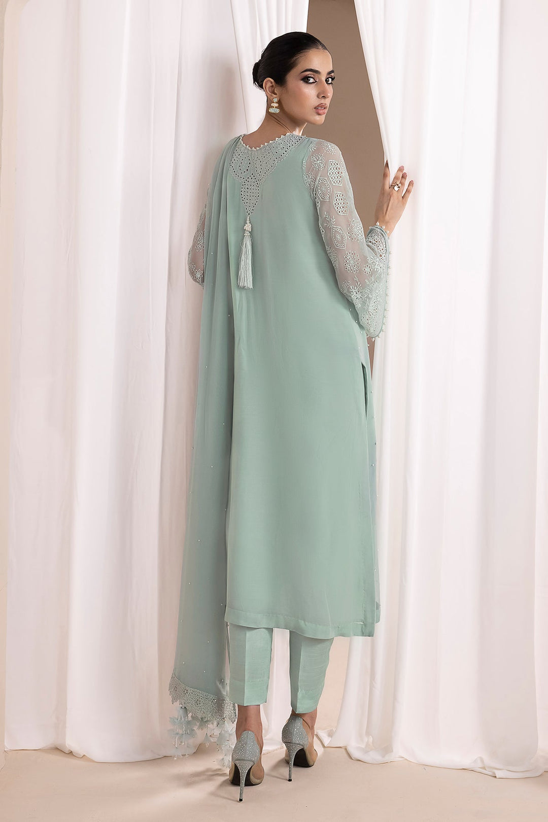 EMBROIDERED CHIFFON PR-842