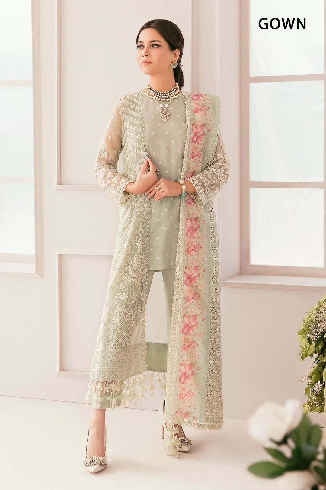 EMBROIDERED CHIFFON CH11-01