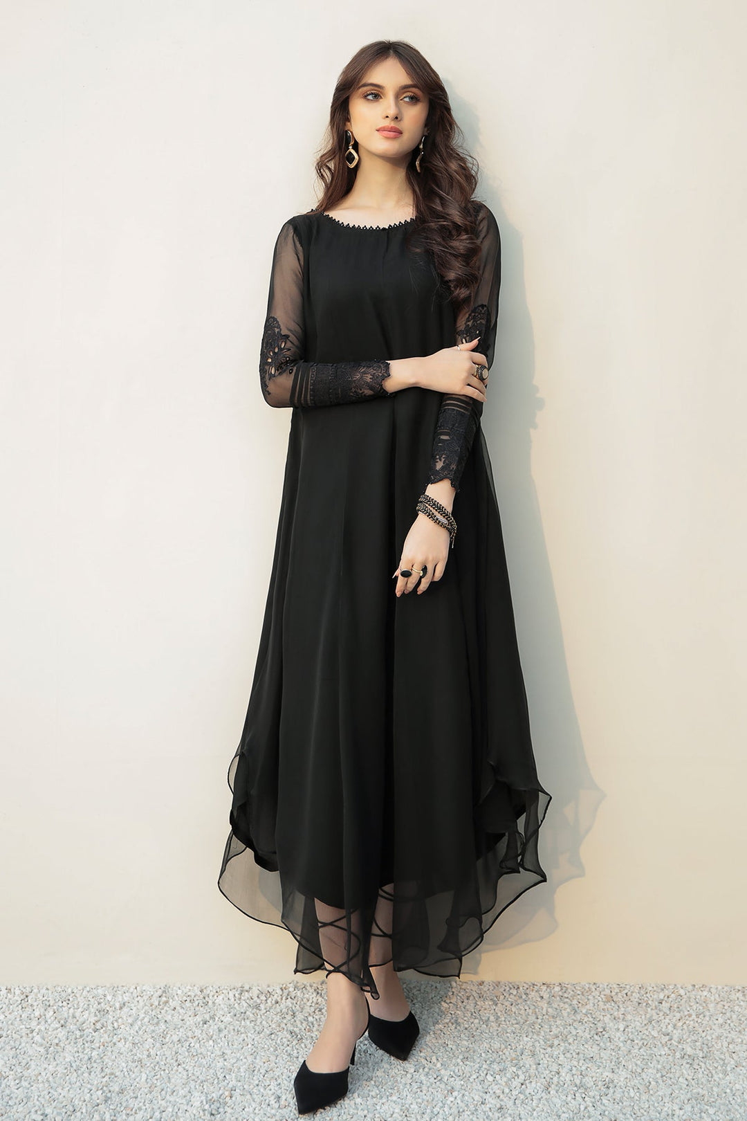 EMBROIDERED CHIFFON PR-558