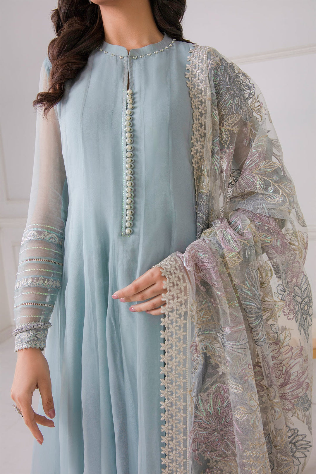 EMBROIDERED CHIFFON PR-746