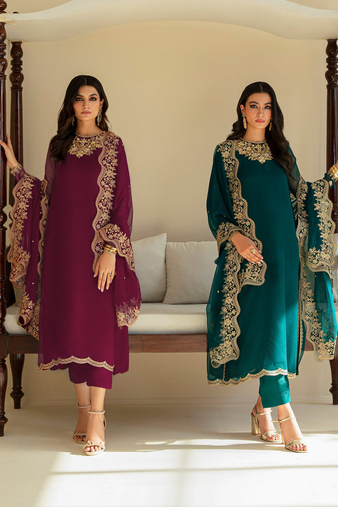 EMBROIDERED CHIFFON PR-829