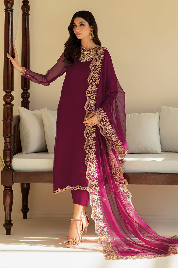 EMBROIDERED CHIFFON PR-829