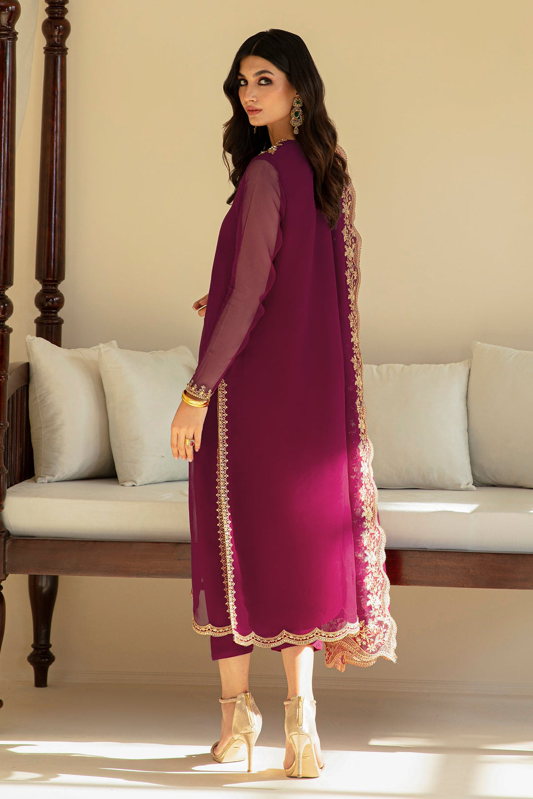 EMBROIDERED CHIFFON PR-829