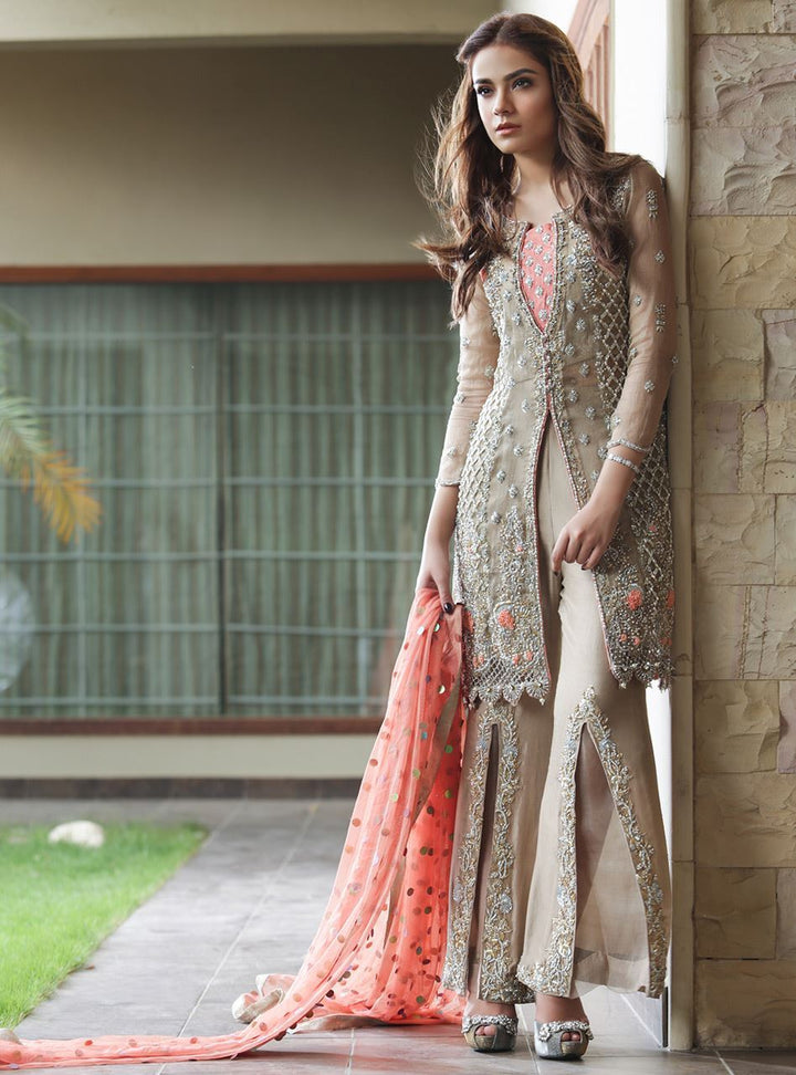 Beige And Coral