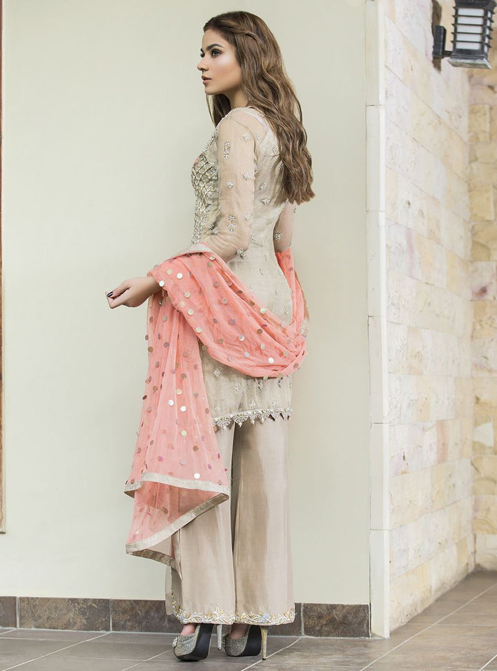 Beige And Coral