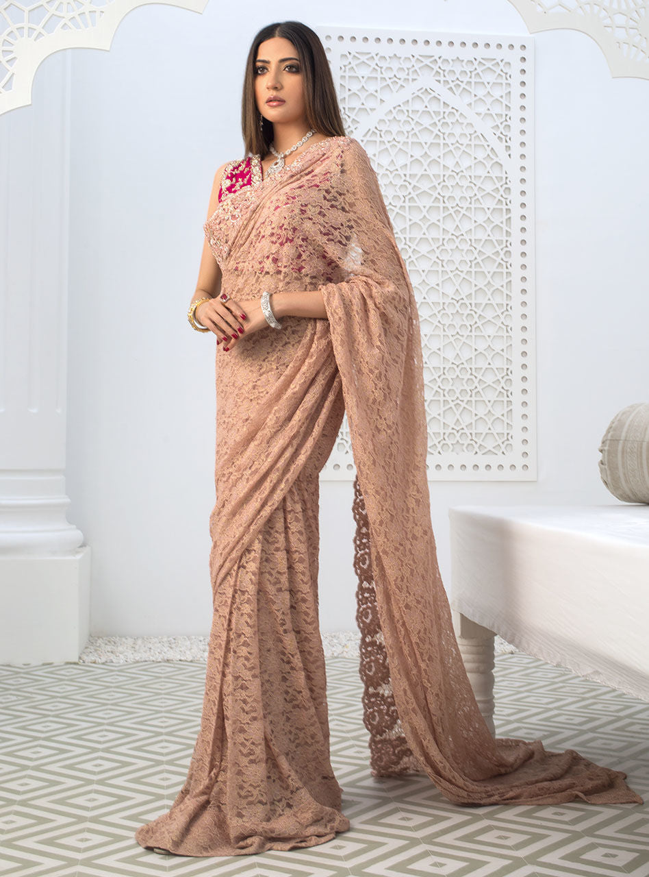 Ravishing Rose Saree