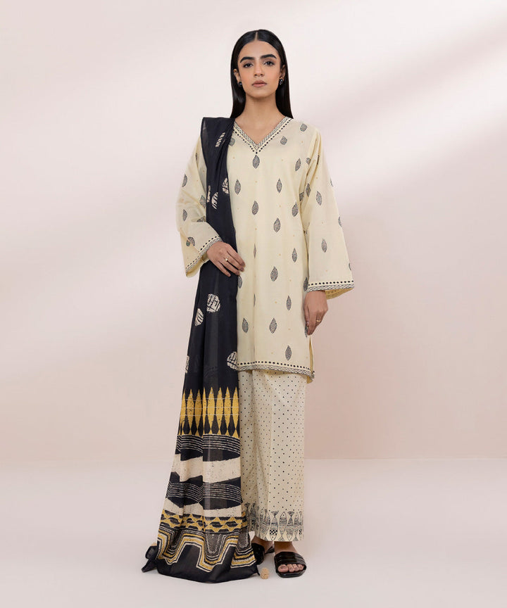 Block Printed Voile Dupatta