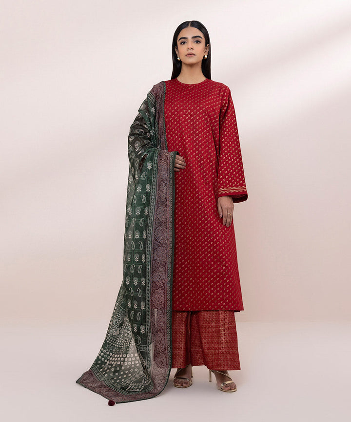 Block Printed Manaar Dupatta