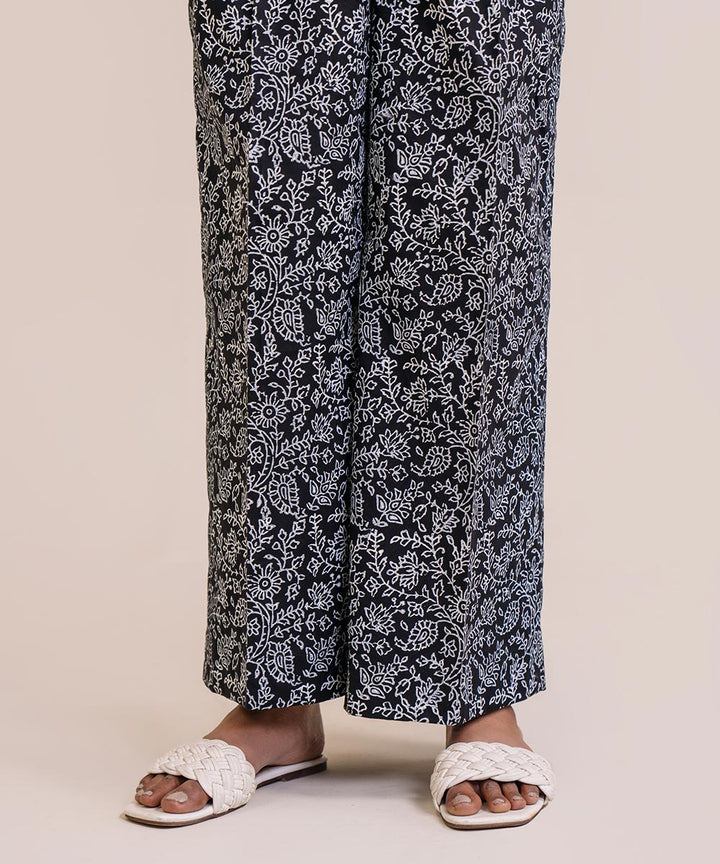 Block Printed Cambric Straight Pants