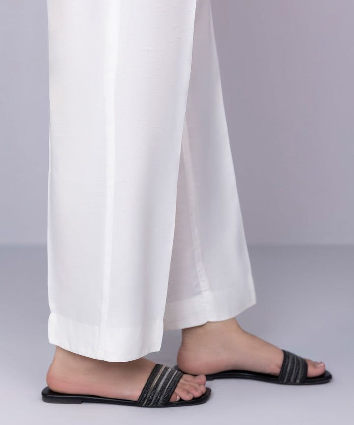 Raw Silk Straight Pants