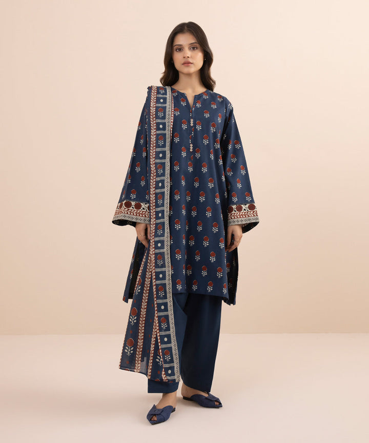 3 Piece - Printed Lawn Suit