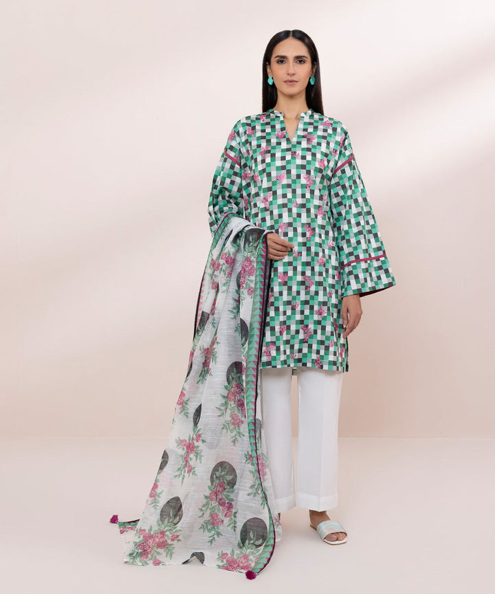 Printed Net Dupatta