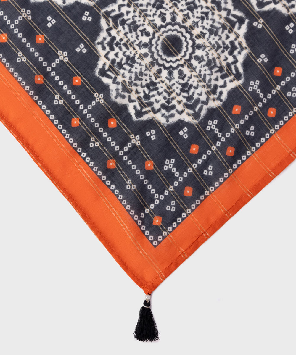 Printed Zari Voile Dupatta