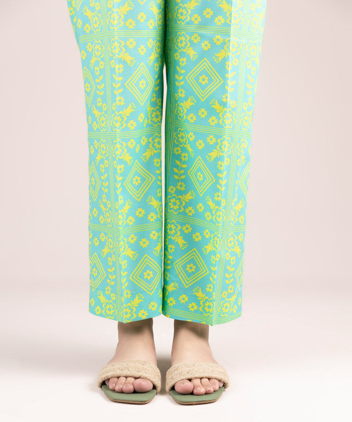 Printed Cambric Straight Pants