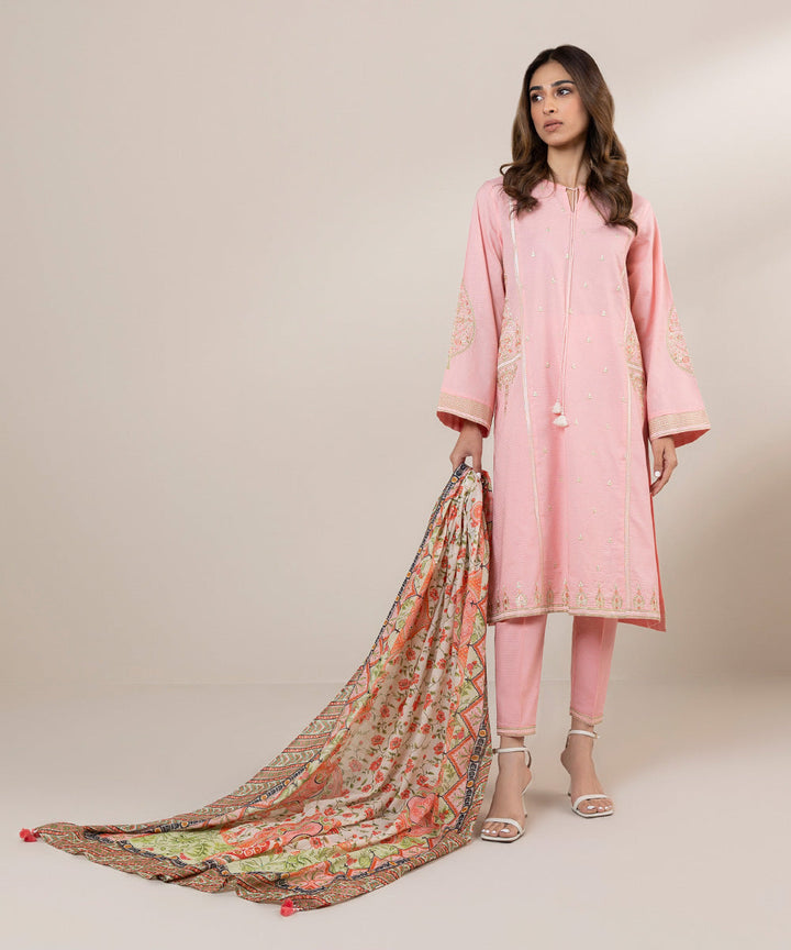 Printed Zari Voile Dupatta