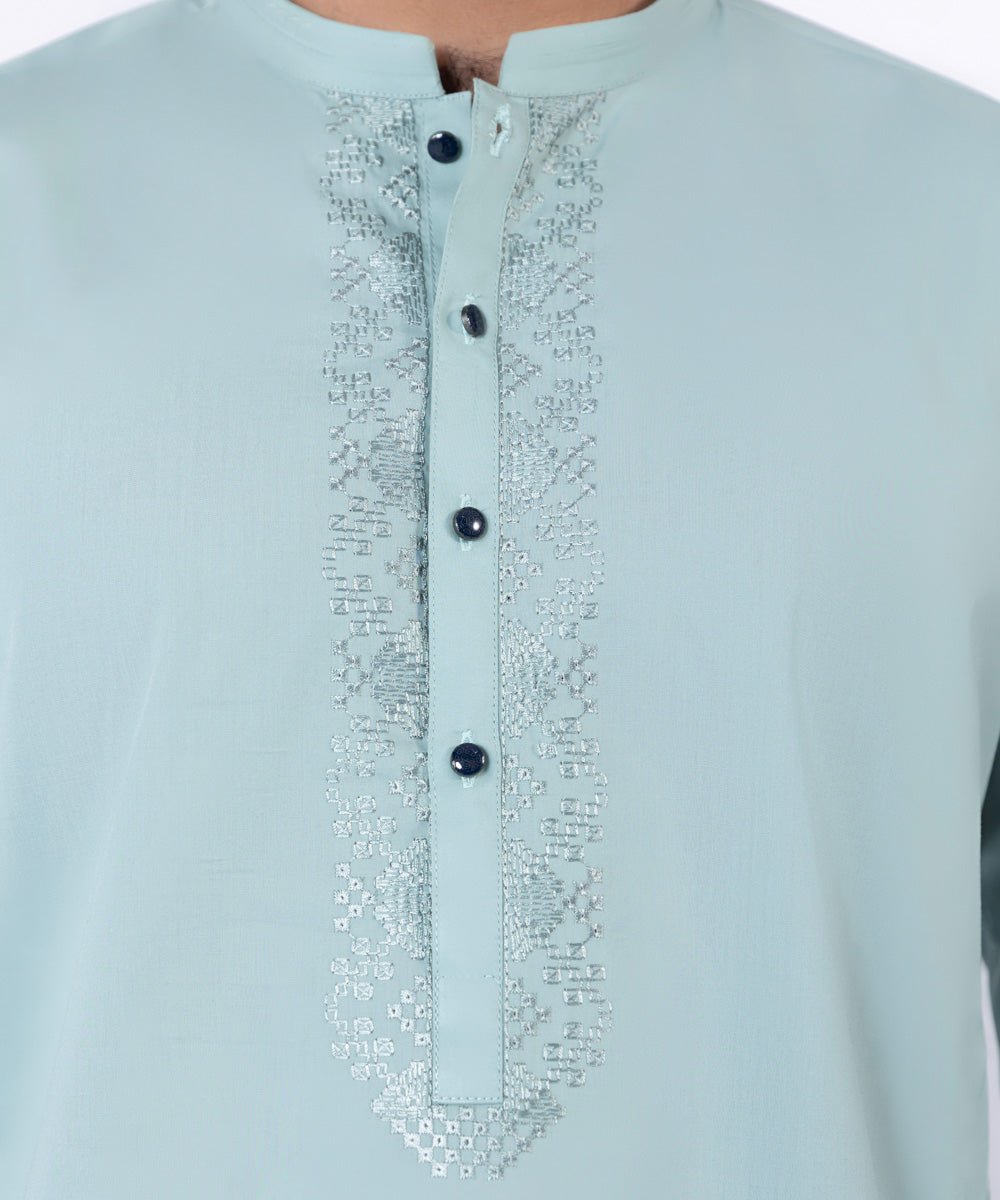 Embroidered Cotton Suit