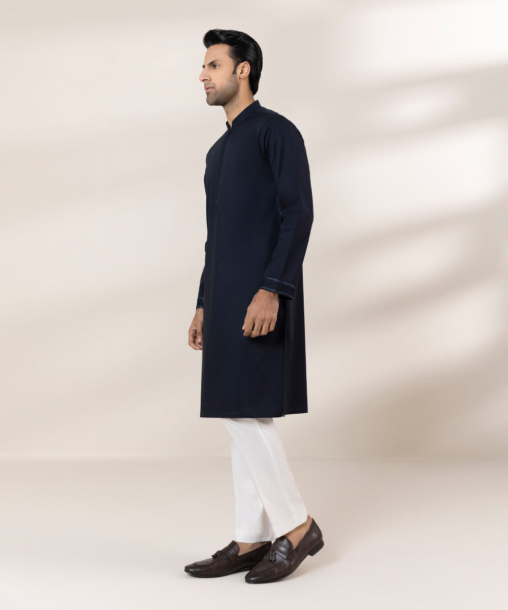 Embroidered Cotton Kurta