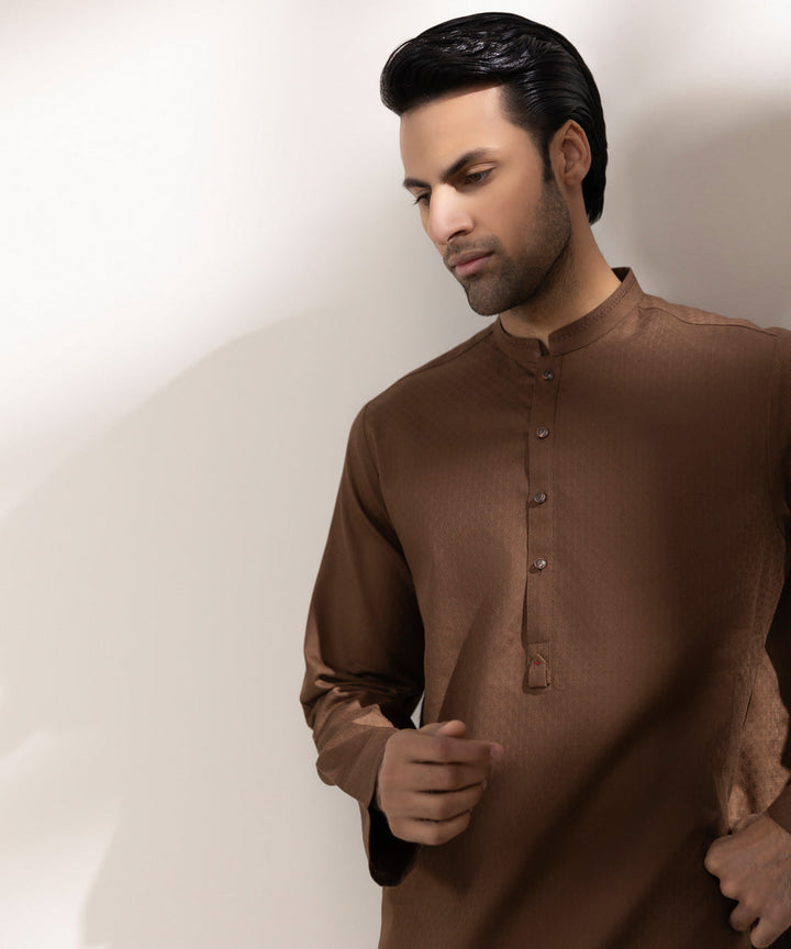 Cotton Jacquard Kurta