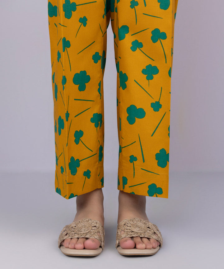 Printed Cambric Straight Pants