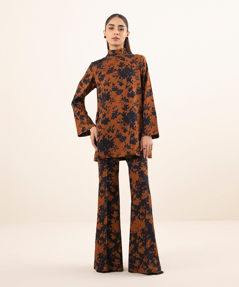 2 Piece - Printed Linen Suit