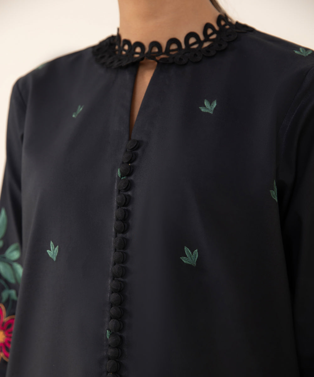 2 Piece - Embroidered Cambric Suit