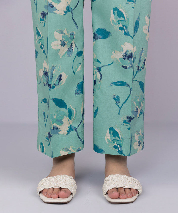 Printed Cambric Straight Pants