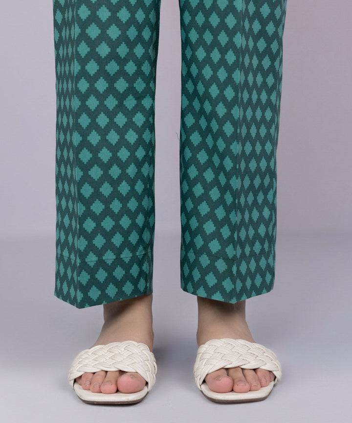 Printed Cambric Straight Pants