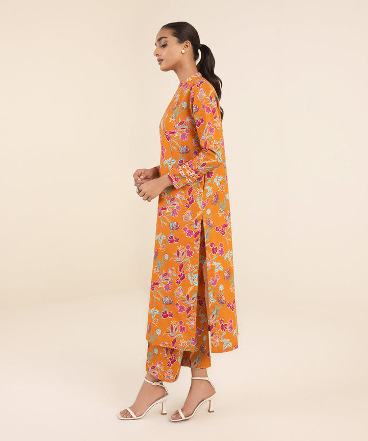 2 Piece - Printed Cotton Suit