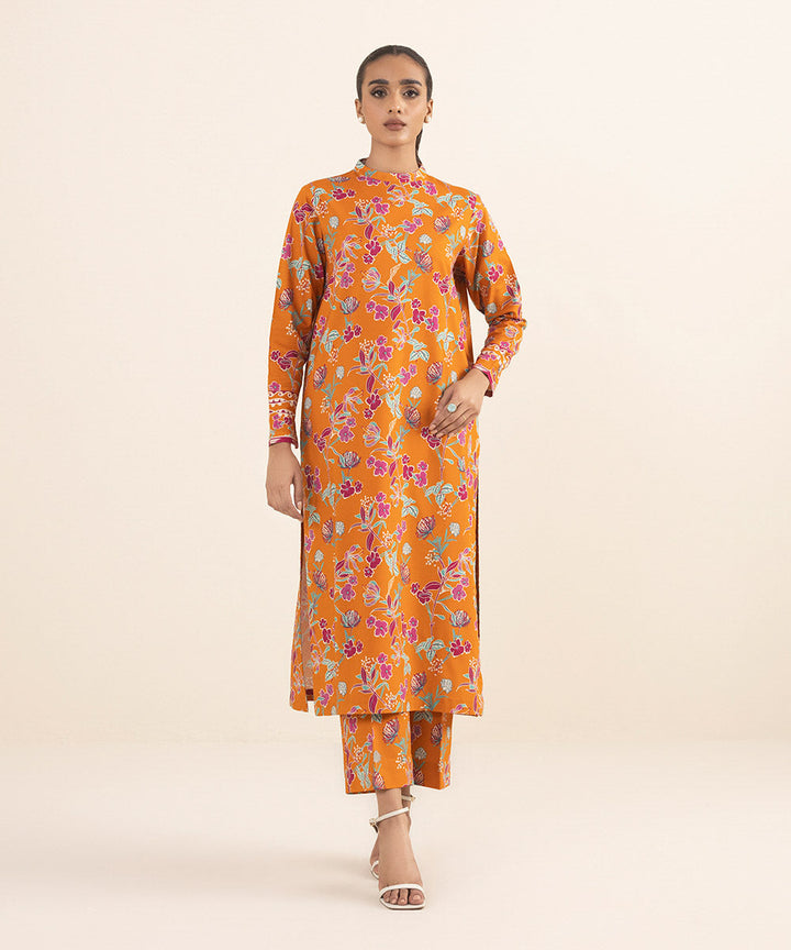 2 Piece - Printed Cotton Suit