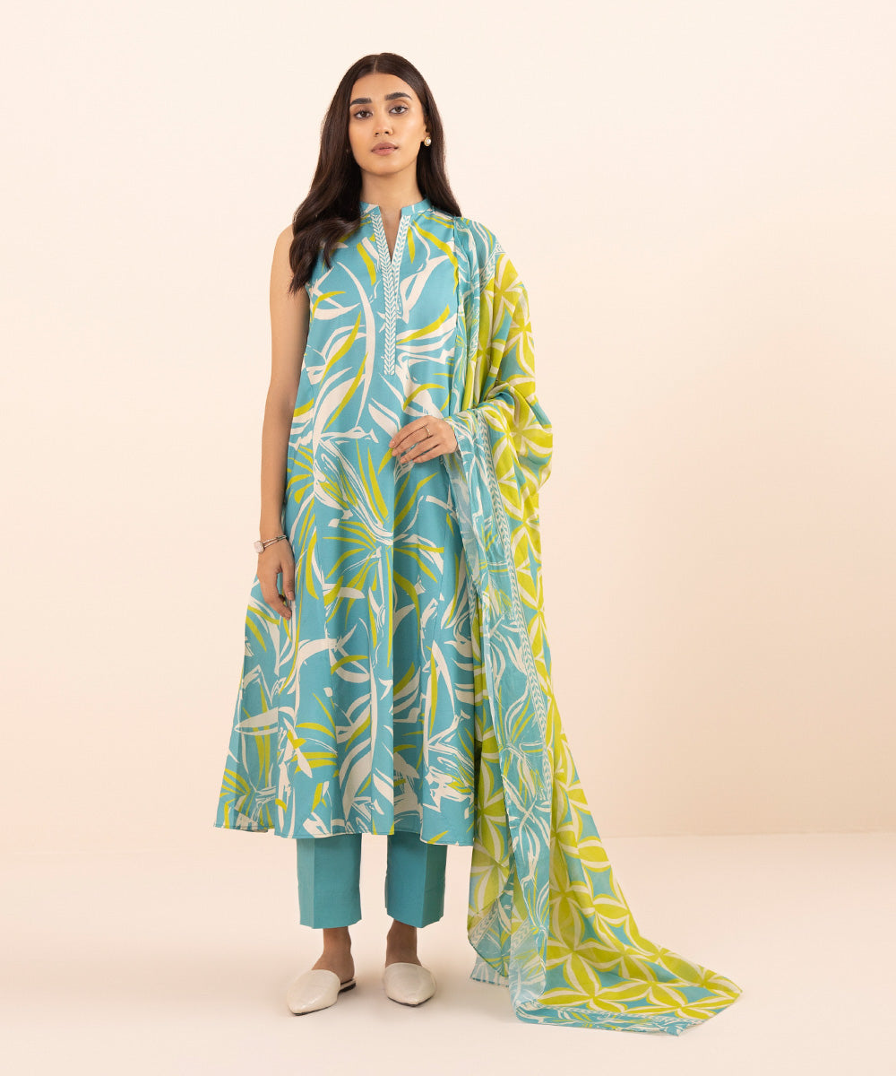 3 Piece - Printed Lawn Suit