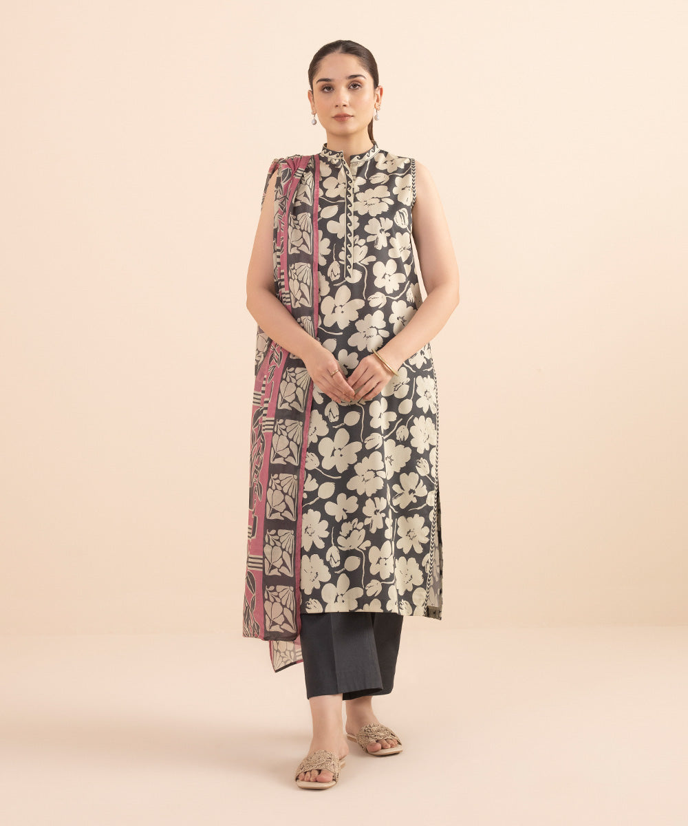 3 Piece - Printed Lawn Suit