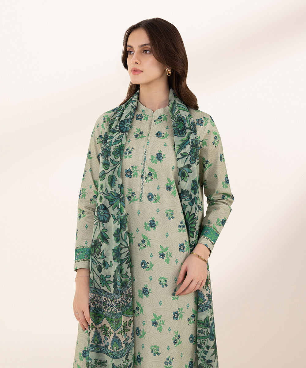 3 Piece - Printed Lawn Suit