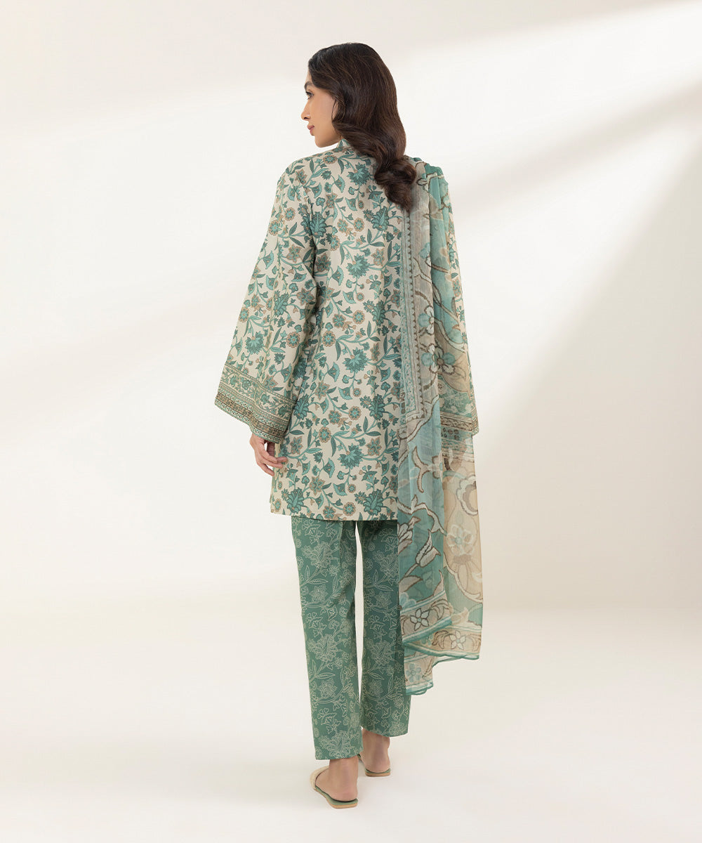 3 Piece - Printed Lawn Suit