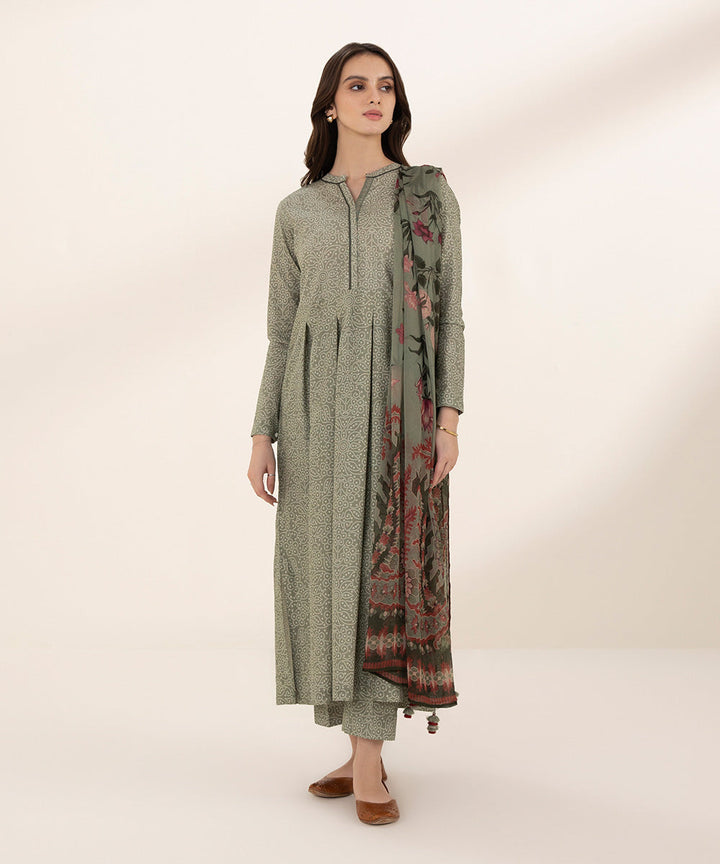 3 Piece - Printed Lawn Suit