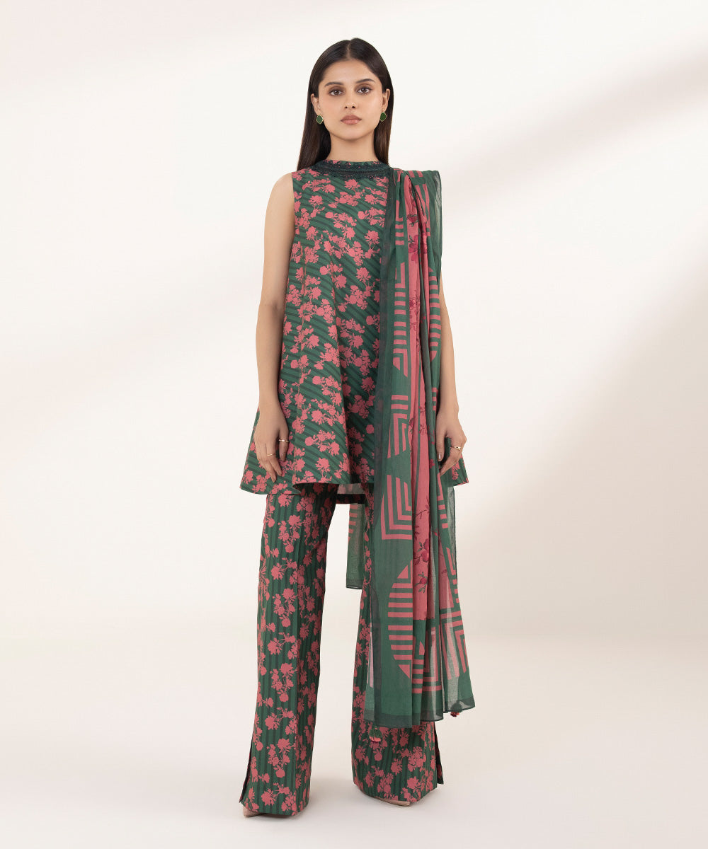 3 Piece - Printed Lawn Suit