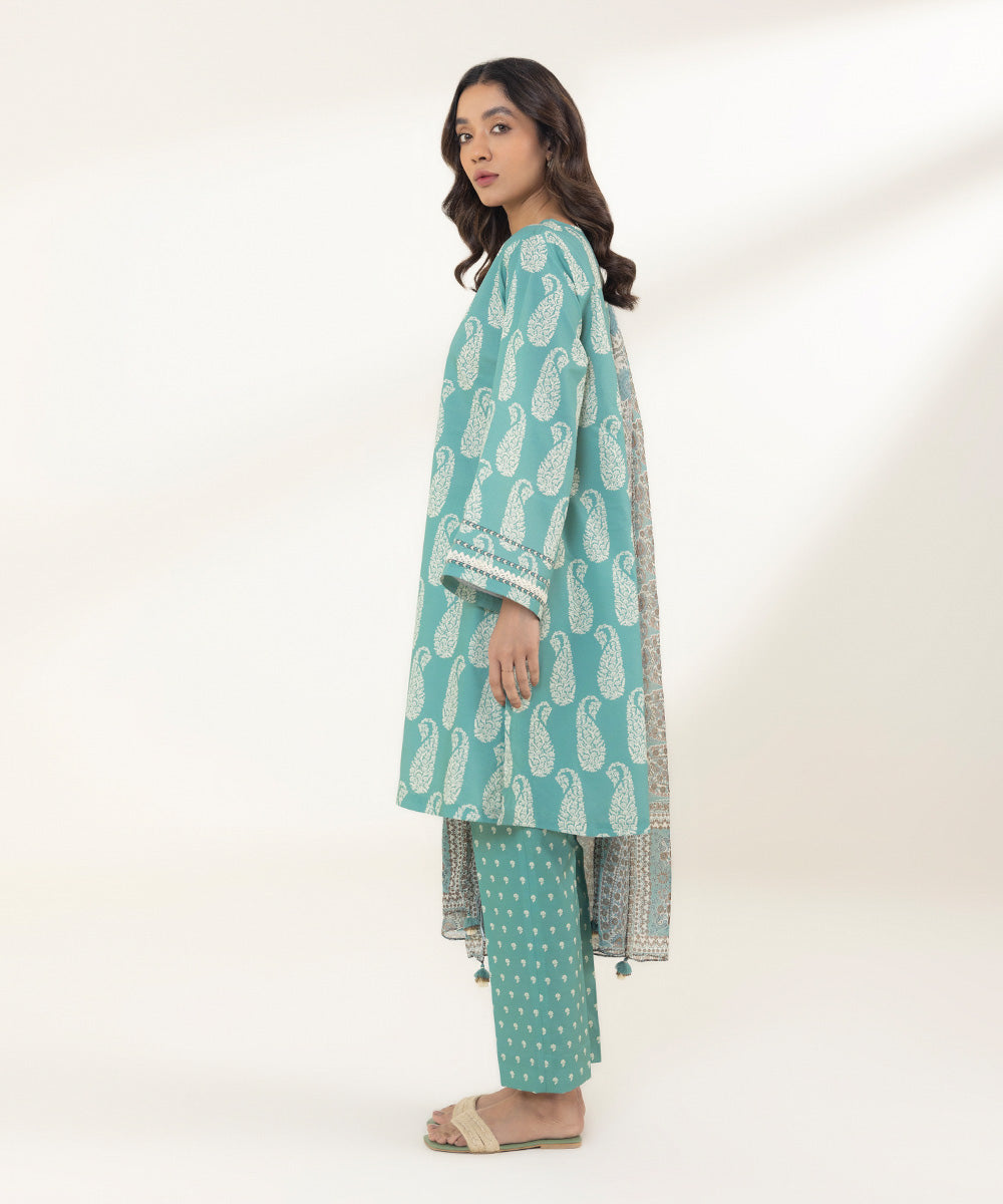 3 Piece - Printed Lawn Suit