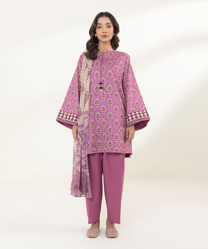 3 Piece - Printed Lawn Suit