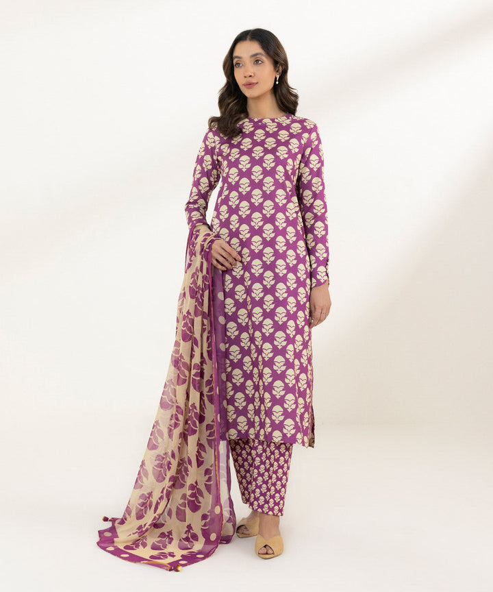 3 Piece - Printed Lawn Suit