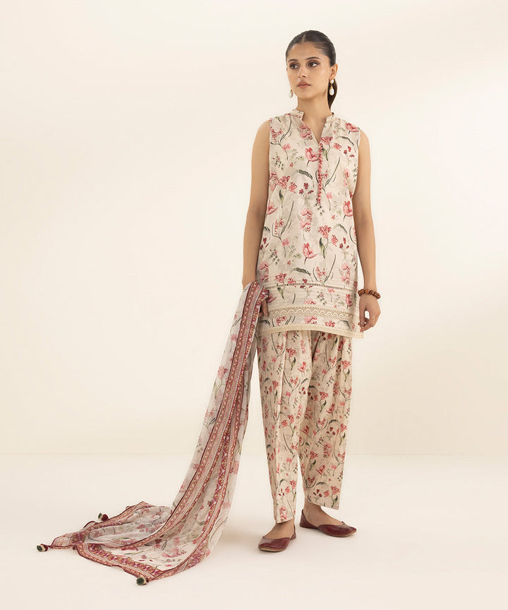 3 Piece - Printed Lawn Suit