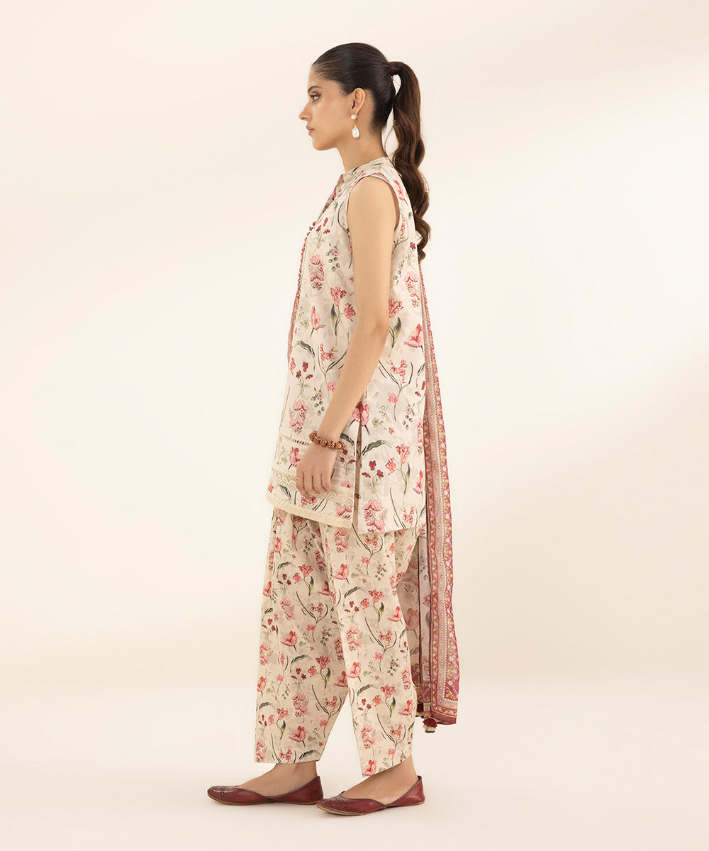 3 Piece - Printed Lawn Suit