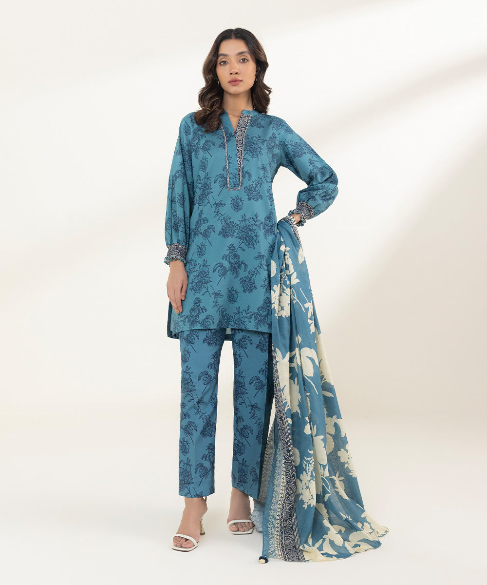 3 Piece - Printed Lawn Suit