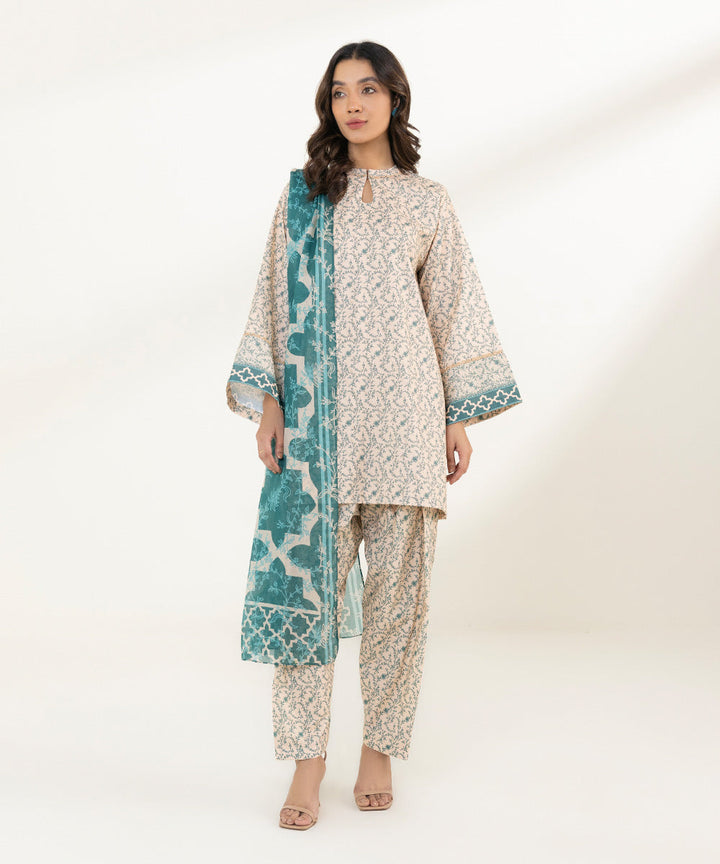 3 Piece - Printed Lawn Suit