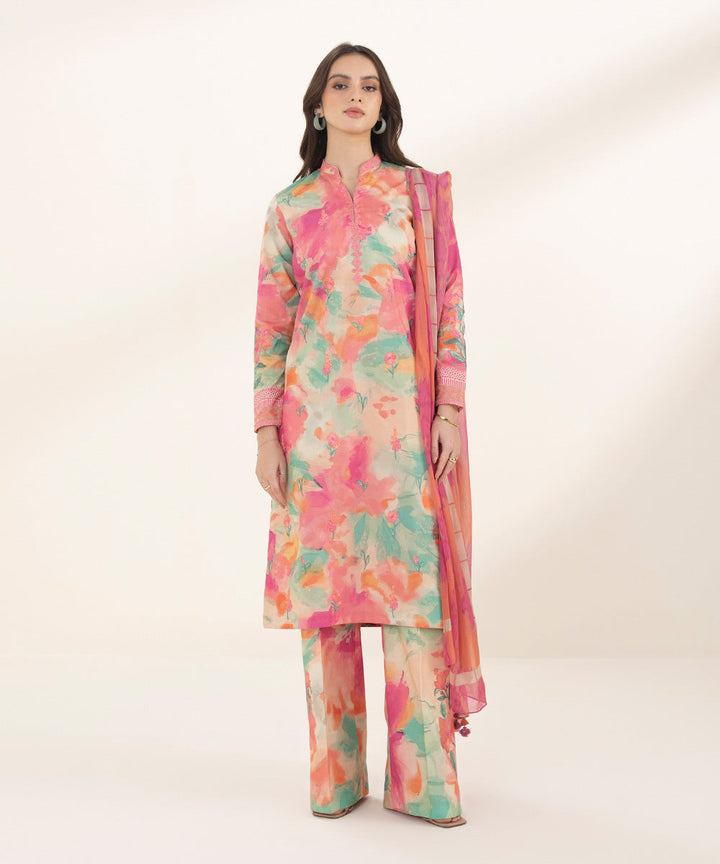 3 Piece - Embroidered Lawn Suit