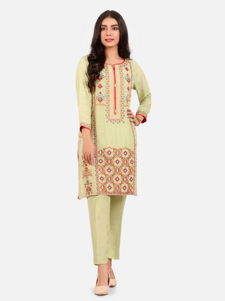 Pret 1Pc Embroidered Chanderi Shirt - EWTKE20-67104