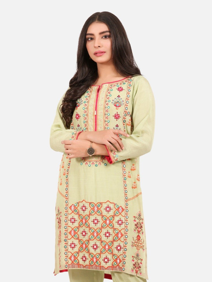 Pret 1Pc Embroidered Chanderi Shirt - EWTKE20-67104